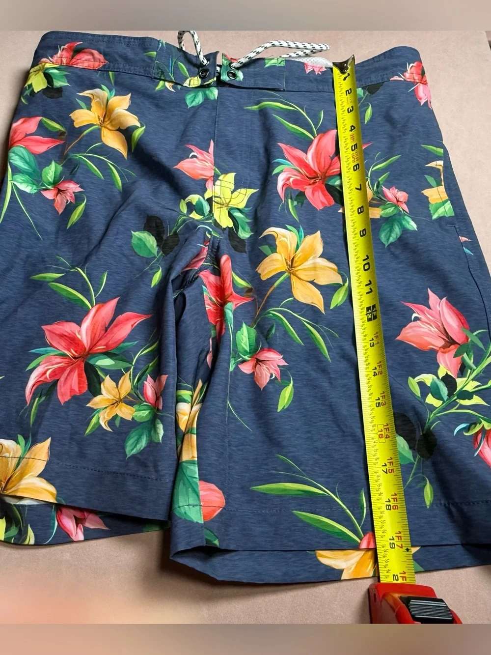 Sonoma Men's Board Short Hawaiian Floral  Swim Trunks Bathing Suit Size M NWT